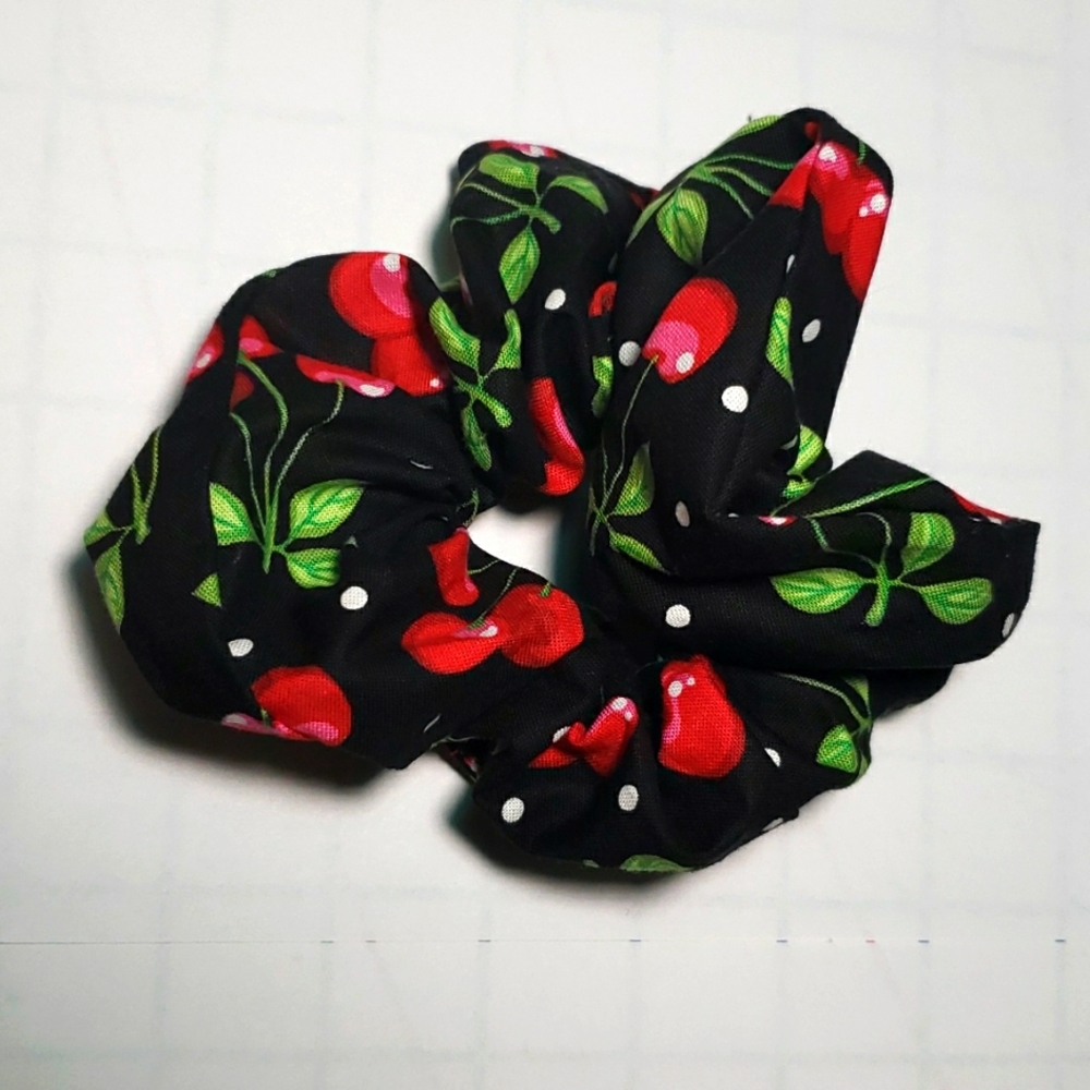 1/4 inch elastic at 8 length Cherry print